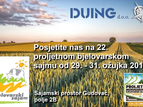 DUING izlagao na međunarodnom proljetnom bjelovarskom sajmu 2019